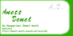 anett demel business card